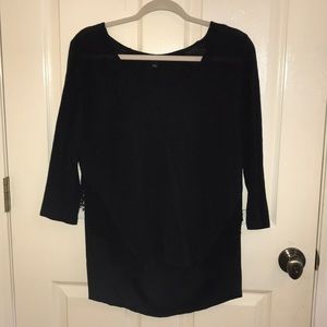 Navy top with lace on sides